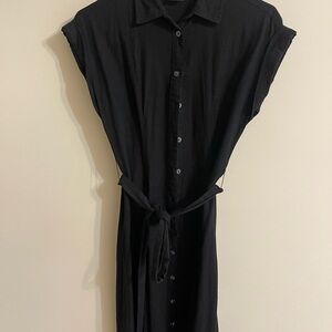 GAP Black Button-Down Dress XXS
